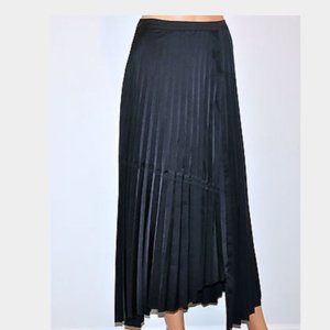Black/Blue Asymmetrical “Something Else” by Natalie Wood Pleated Skirt
